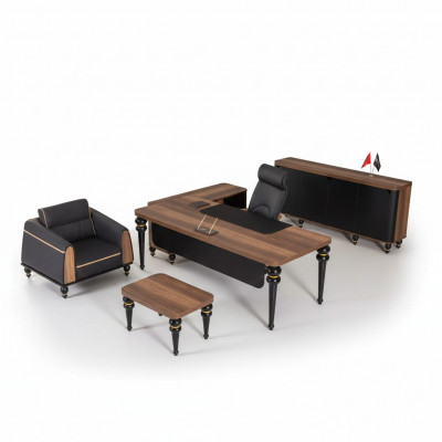 Luxus Schreifdësch Büro Set 4 Stéck. Schaf Dësch Schreifdësch Couchtisch 3 Stéck