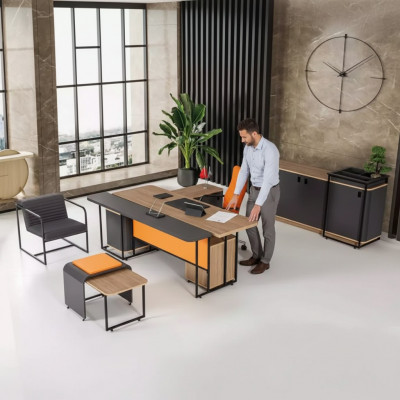 Aarbechtszëmmer Schreifdësch Büroausstattung Büroaschaf Luxus Couchdësch