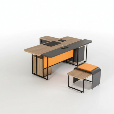 Eckschreibtisch Aarbechtsraum Büro Office Modern Designer Nei Miwwelen