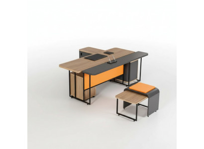 Eckschreibtisch Aarbechtsraum Büro Office Modern Designer Nei Miwwelen