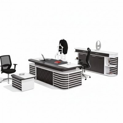 Wäiss Büro-Miwwelen Aarbechtszëmmer-Miwwelen Komplett Set Büro Modern Miwwelen