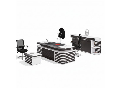 Wäiss Büro-Miwwelen Aarbechtszëmmer-Miwwelen Komplett Set Büro Modern Miwwelen