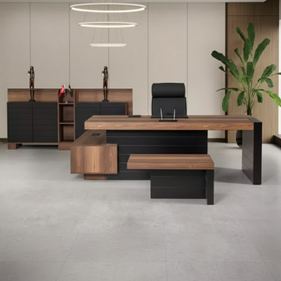 Eckschierftisch 240cm Dësch Miwwel Büro Büromiwwel Designer Schierftisch