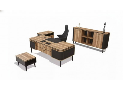 Holz Schreifdësch Aarbechtszëmmer Büro Miwwelen Designer Miwwelen 220x90 Dësch