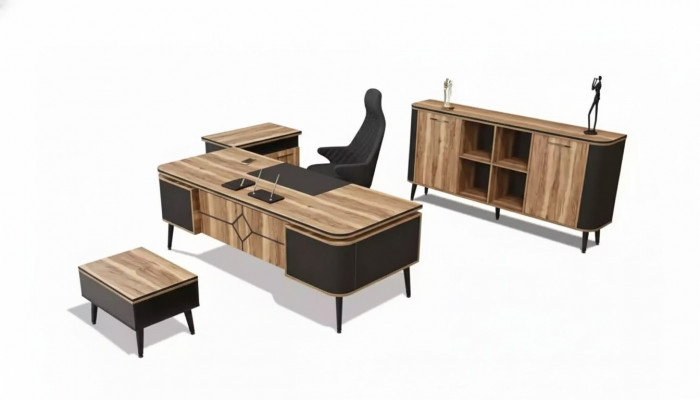 Büroschaf Braun Aarbechtszëmmer Büro Büro Miwwel Schaf Regal Designer
