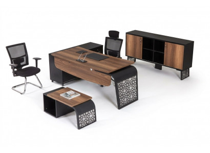 Modern Bürosmöbel-Set Aarbechtsplazgestaltung Eckbüroschaf Kommod