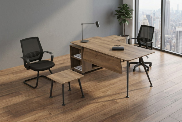 Komplett Büro-Set Büroausstattung Schreifdëscher Kaffeisdësch Design