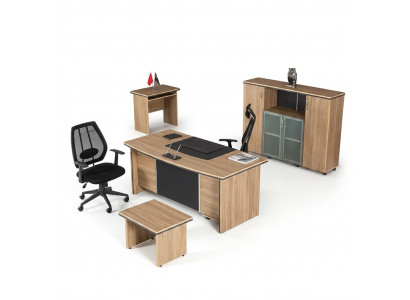 Luxus Büroausstattung Schreifdësch Regaler Säitentafel Aktebascht 4-teileregistréierschaf