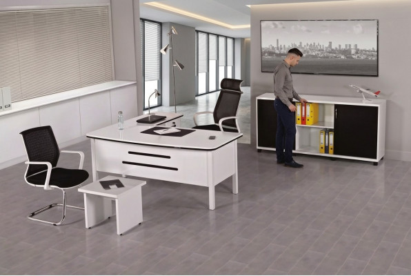 Luxus Büro Set Büro Miwwelen Eckschreifdëscher Büromiwwelen Holz