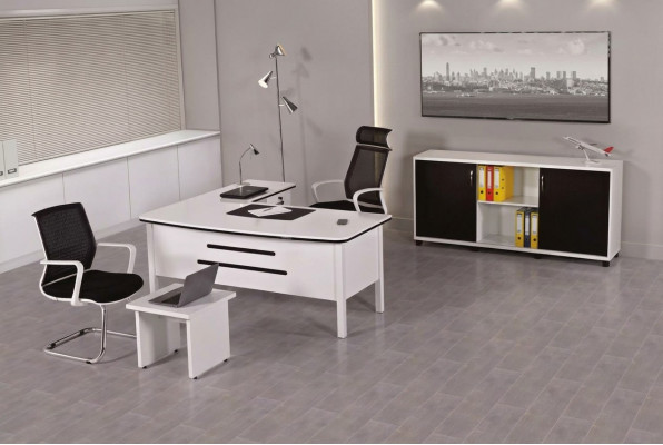 Luxus Büro Set Büro Miwwelen Eckschreifdëscher Büromiwwelen Holz