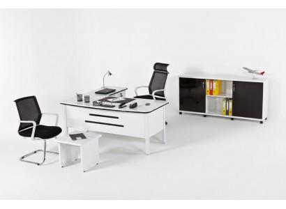 Luxus Büro Set Büro Miwwelen Eckschreifdëscher Büromiwwelen Holz