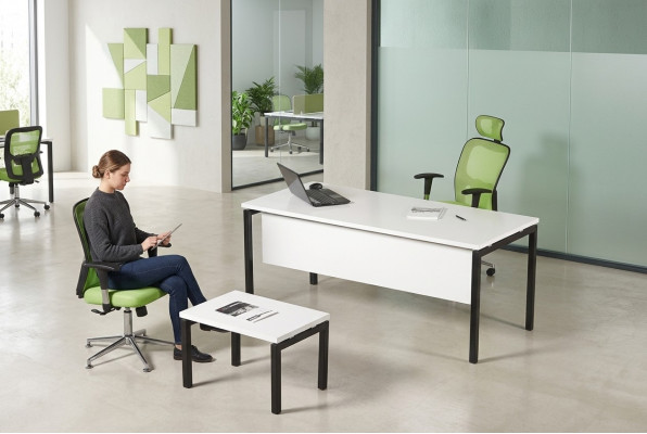 Wäiss Büro Set 2 Deeler Aarbechtszëmmer Büroanrichtung Komplett Nei Miwwelen