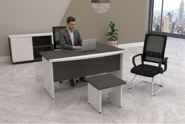 Modernt Dësch Set Büro Miwwelen Moderne Aarbechtszëmmer Dëscher Holzmiwwelen