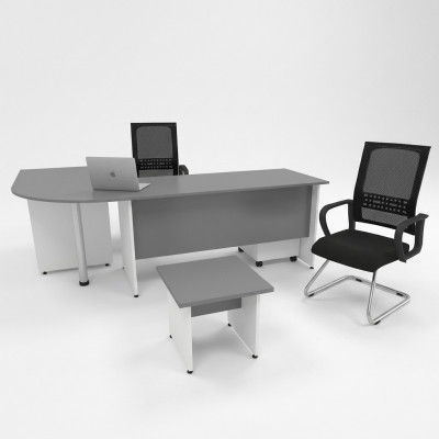Bürosmiwwel Set Büro komplett 2 Stéck Bürosdësch Ariichtung Couch-Dësch Dësch