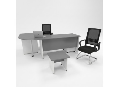 Bürosmiwwel Set Büro komplett 2 Stéck Bürosdësch Ariichtung Couch-Dësch Dësch