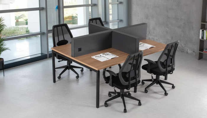 Aarbechtszëmmerschmöbel Schreifdëschgarnitur Office-Miwwelen Bürodesk Dësch Holz