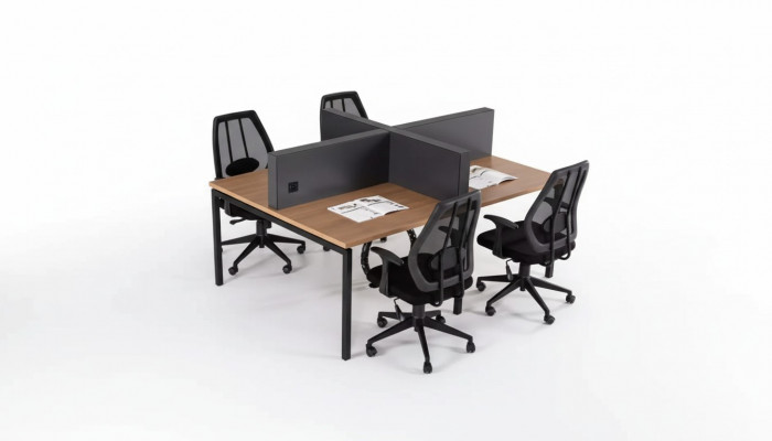 Aarbechtszëmmerschmöbel Schreifdëschgarnitur Office-Miwwelen Bürodesk Dësch Holz