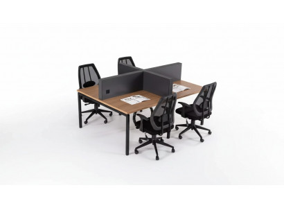 Aarbechtszëmmerschmöbel Schreifdëschgarnitur Office-Miwwelen Bürodesk Dësch Holz