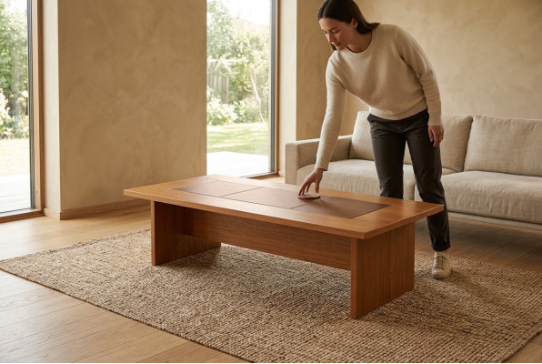 Büroschreifdësch Konferenztabell Braun Ariichtung Design Bespriechungsdësch 240x120