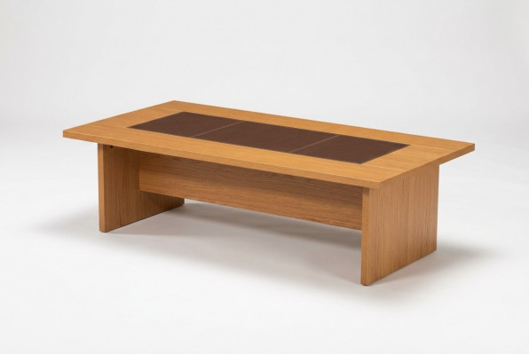 Büroschreifdësch Konferenztabell Braun Ariichtung Design Bespriechungsdësch 240x120