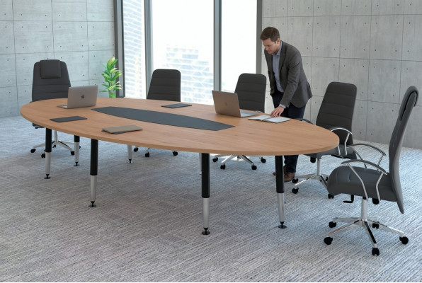 Konferenztisch Designer Büro Aarbechtsraum 220x110 Miwwelen Dësch Modernen
