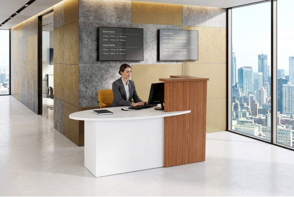 Rezeption Empfangsdësch Tresen Büro Praxis Diskothéik Industrie Dëscher Büro