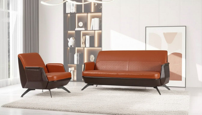 Kannapee-Sëtzgarnitur Zweekiesel Fotell Aarbechtszëmmermöbel Luxus Designer Büro