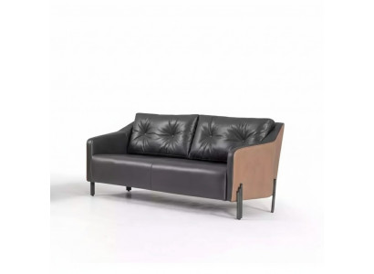 Arbechtszëmmer Canapé Couch 3 Plazen Textil Polster Stoff Nei Büro Miwwelen