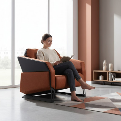 Bürostull Luxus Miwwelen Aarbechtszimmer Bürosmiwwelen Orange Sëtz Neit
