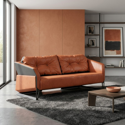 Designer Orange Canapé Aarbechtszëmmer Büro Miwwelen Couch 3-Sëtzer Nei