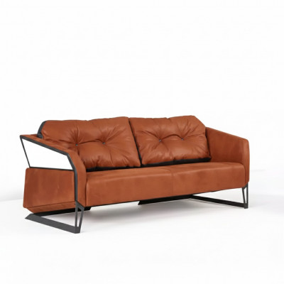 Designer Orange Canapé Aarbechtszëmmer Büro Miwwelen Couch 3-Sëtzer Nei