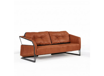 Designer Orange Canapé Aarbechtszëmmer Büro Miwwelen Couch 3-Sëtzer Nei