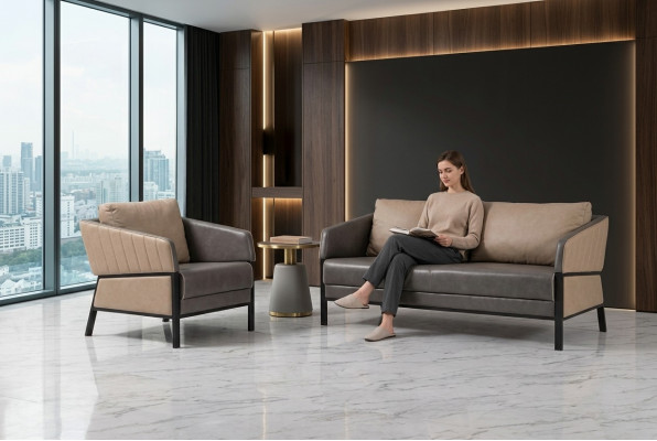 Luxus Fauteuil Textil Miwwelen Büro Ariichtung Aarbechtszëmmer Polstersëtz