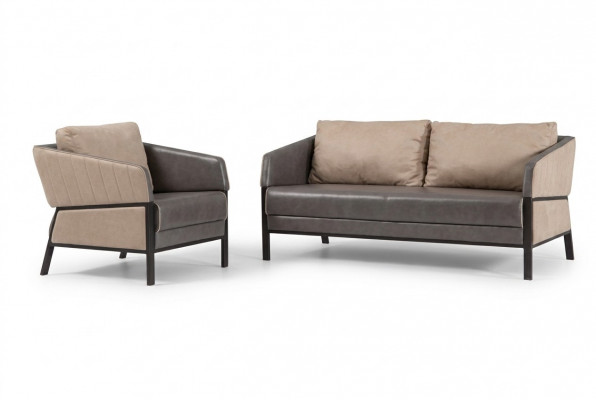 Gro Sofa 2 Sëtzer Modern Couch Büro Miwwelen Polstersofa Designer