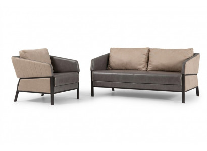 Gro Sofa 2 Sëtzer Modern Couch Büro Miwwelen Polstersofa Designer