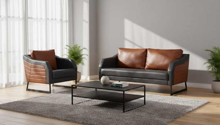 Büro Sofa Garnitur Zweesëtzer Sëtz Luxus Couch-Set Designer Sëtzgrupp