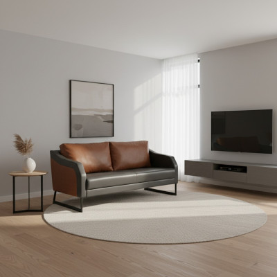 Sofa 2-Sëtzer Modern Luxus Design Aarbechtszëmmer Polstersofa Nei