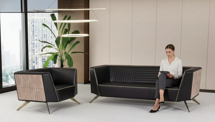 Bürosmiwwel Sofagarnitur 3+1 Drësëtzer Fauteuil Aarbechtszëmmermiwwel Ariichtung