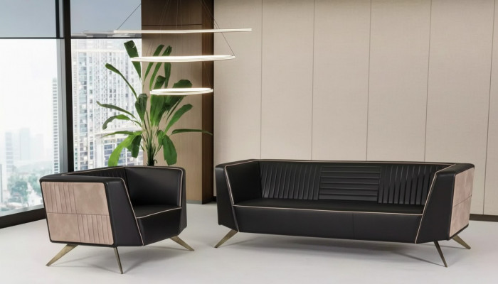 Bürosmiwwel Sofagarnitur 3+1 Drësëtzer Fauteuil Aarbechtszëmmermiwwel Ariichtung