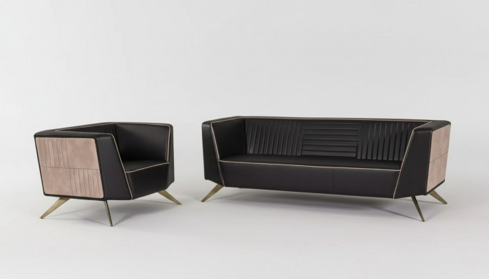 Bürosmiwwel Sofagarnitur 3+1 Drësëtzer Fauteuil Aarbechtszëmmermiwwel Ariichtung