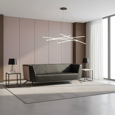 Designer schwaarzt Polstersofa Stoffmiwwel Aarbechtszëimmermiwwel Büro Canapé