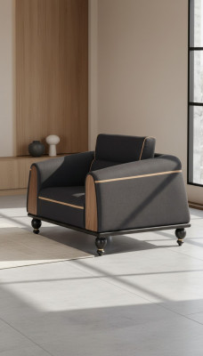 Designer Sesselen Nei Miwwelen Schwaarz Sëtz Aarbechtszëmmer Luxus Polstersessel