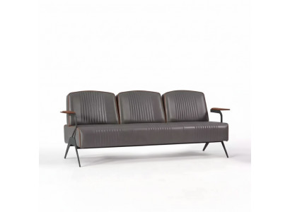 Sofa Couch Drësëtzer Aarbechtszëmmer Büro Ariichtung Polstersofa 3 Sëtzer