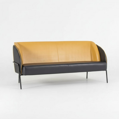 Modern Konschtlieder Sofa 3 Sëtzer Aarbechtszëmmer Stoff Polster Miwwel Design