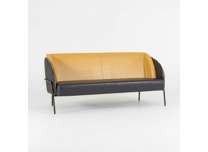 Modern Konschtlieder Sofa 3 Sëtzer Aarbechtszëmmer Stoff Polster Miwwel Design