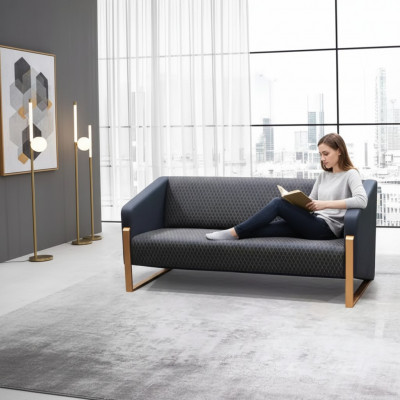 Canapé 2 Sëtz Luxus Miwwelen Canapé Modern Designer Aarbechtsraum Büro Miwwelen