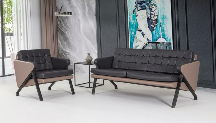 Modern Sofa Garnitur Luxus Zweesëtzer Fotell Polster Design Aarbechtsmiwwelen