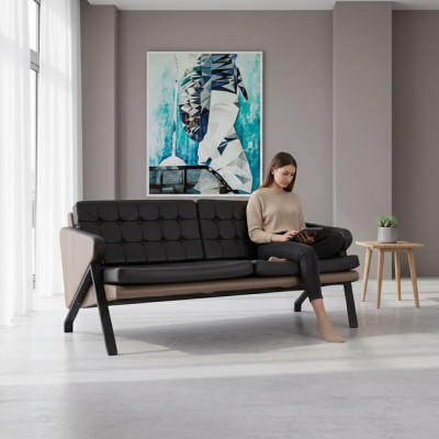 Zwee-Sëtz Luxus Miwwel Aarbechtszëmmer Ariichtung Modern Polstersofa