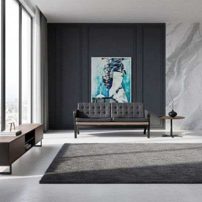 Zwee-Sëtz Luxus Miwwel Aarbechtszëmmer Ariichtung Modern Polstersofa