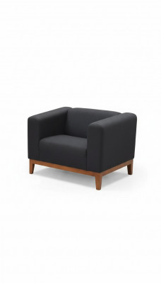 Aarbechtszëmmer Schwaarze Sessel Luxus Sëtz Polster Stoff Textil Miwwelen 92x77x65